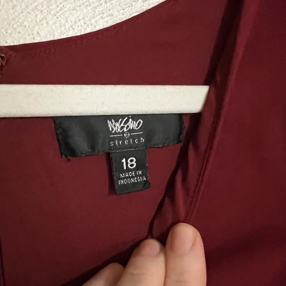 MOSSIMO Business Professional Sleeveless Shift Dress in Ox Blood Women's Size 18 - Picture 2 of 3